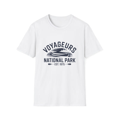 Voyageurs National Park Canoe T-Shirt - White Cotton