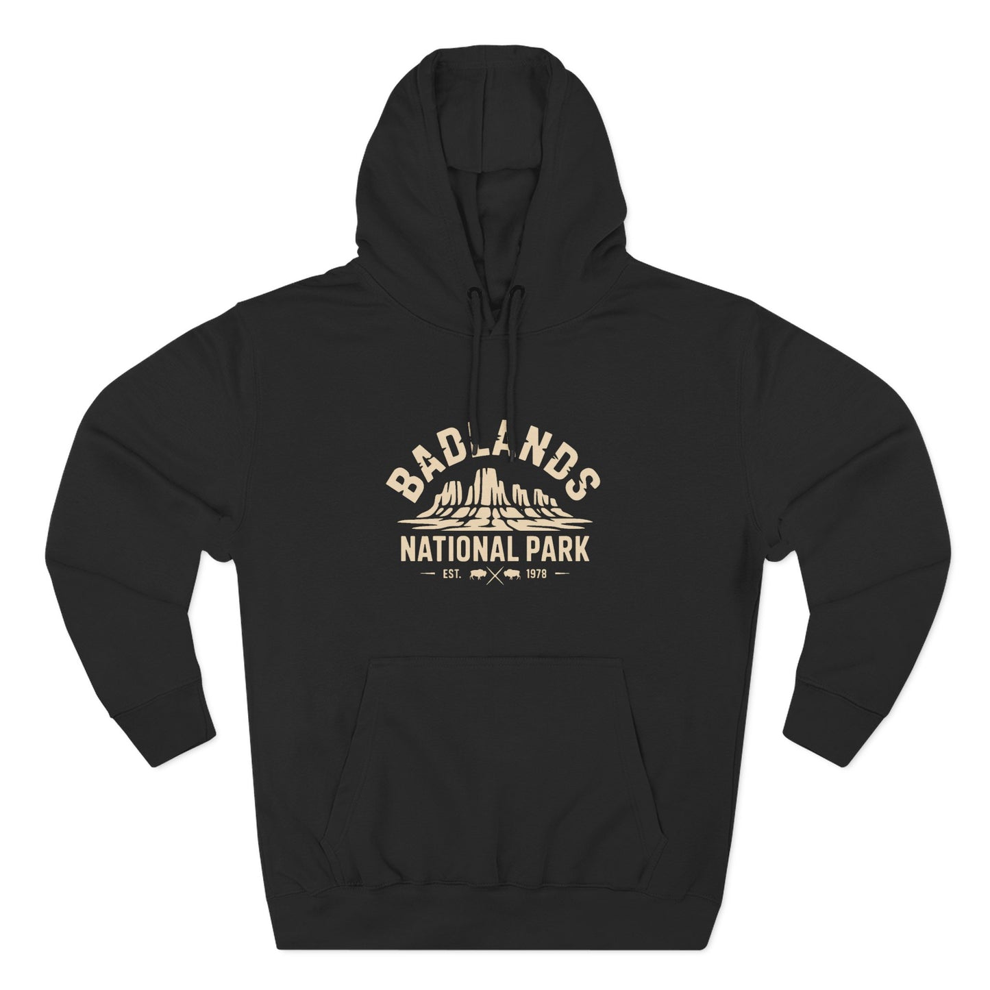 Badlands National Park Graphic Fleece Hoodie Cotton Blend
