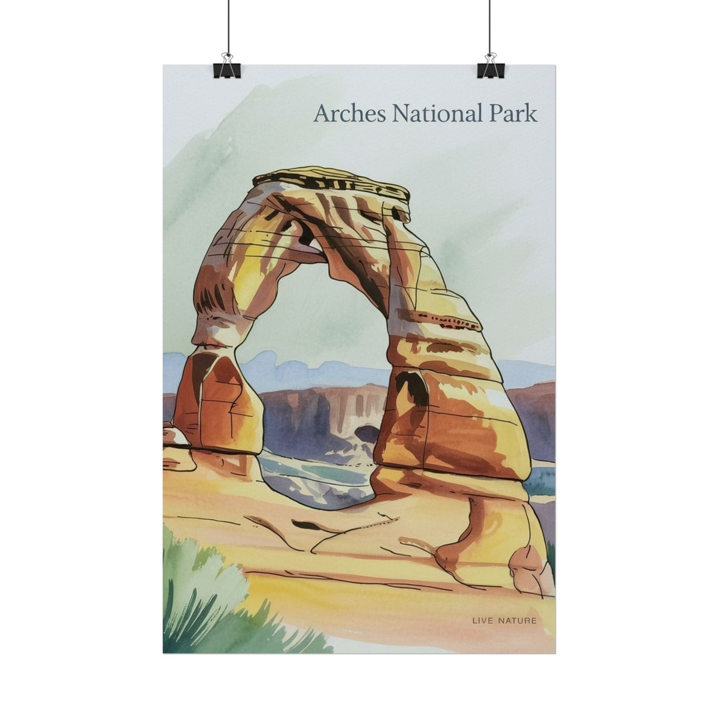 Delicate Arch Watercolor Print Arches National Park