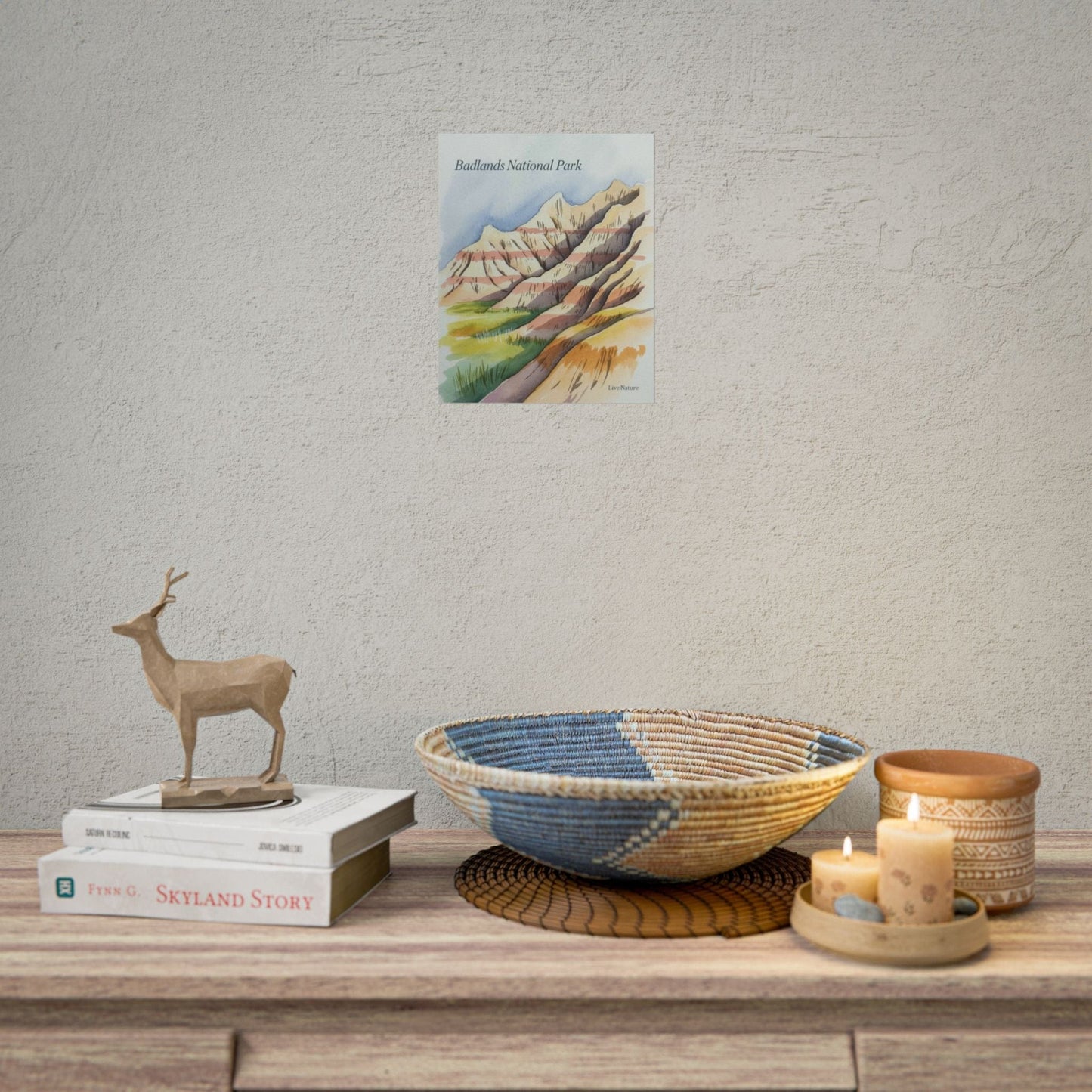 Badlands National Park Watercolor Art Print