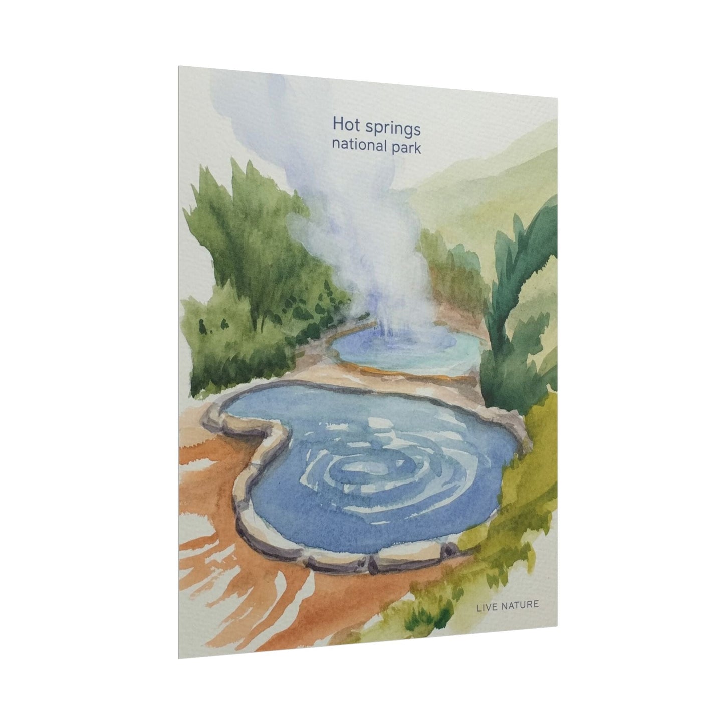 Hot Springs National Park Watercolor Print