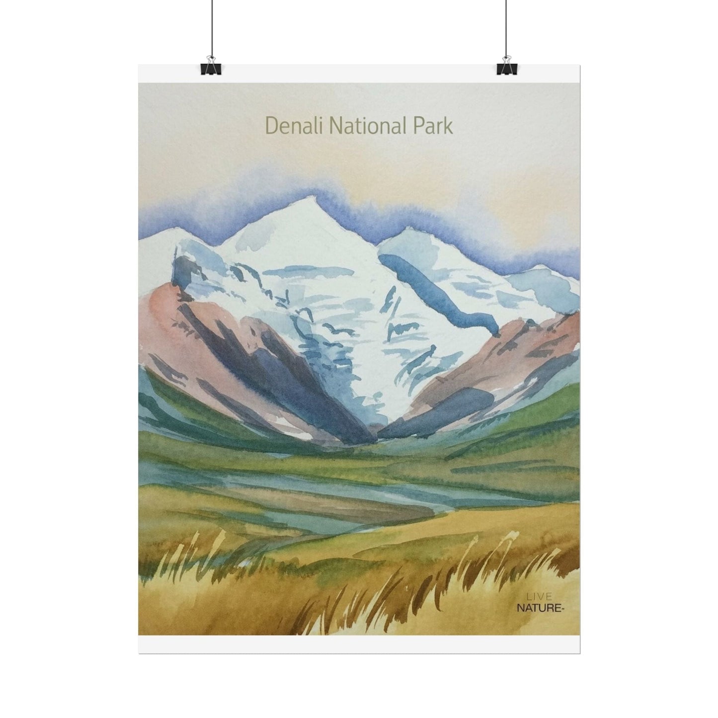 Denali National Park Watercolor Art Print