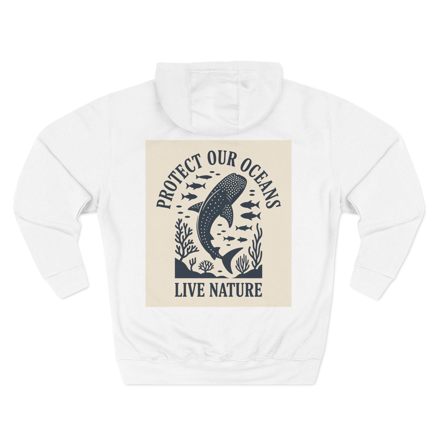 Live Nature Fleece Hoodie Ring Spun Cotton Design