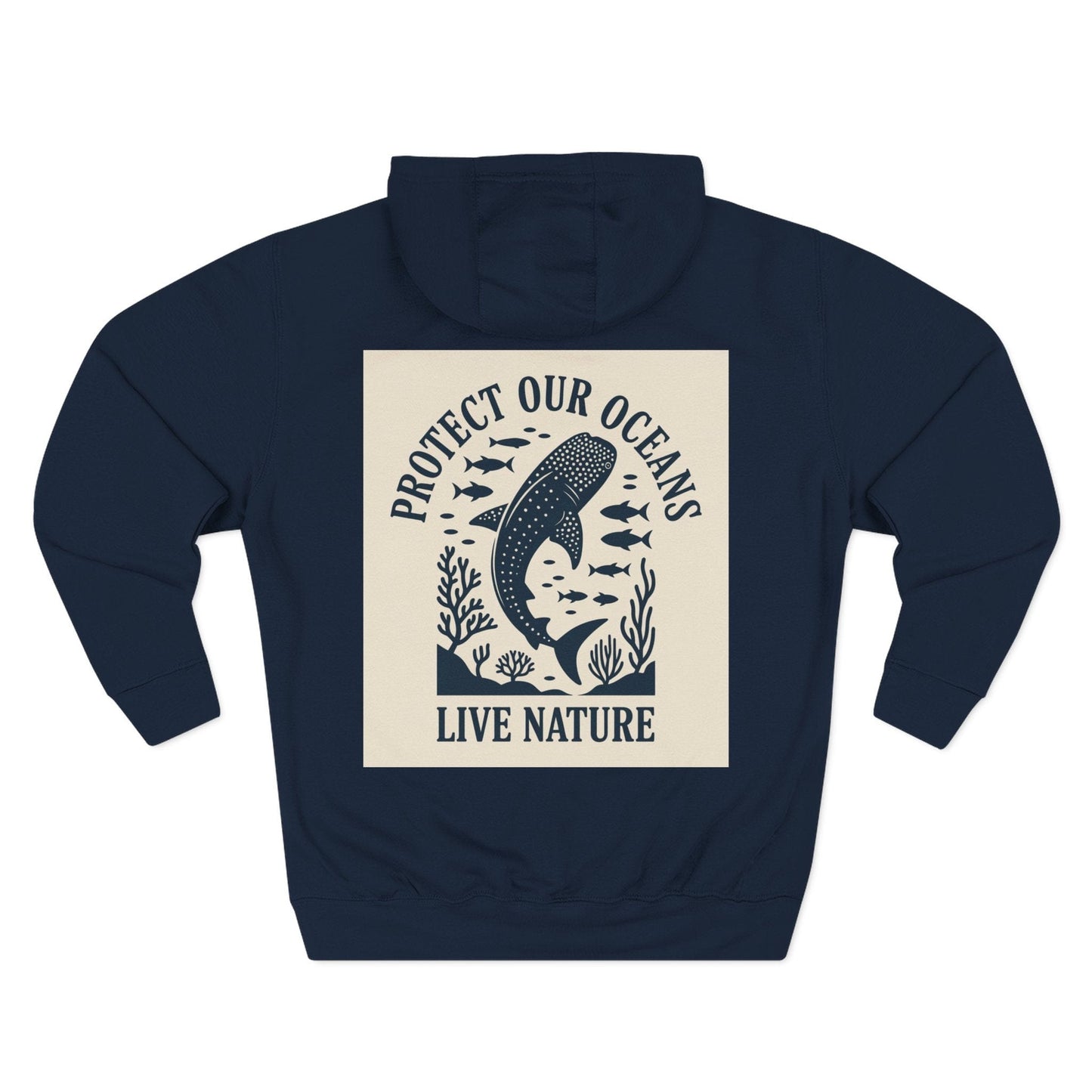 Live Nature Fleece Hoodie Ring Spun Cotton Design