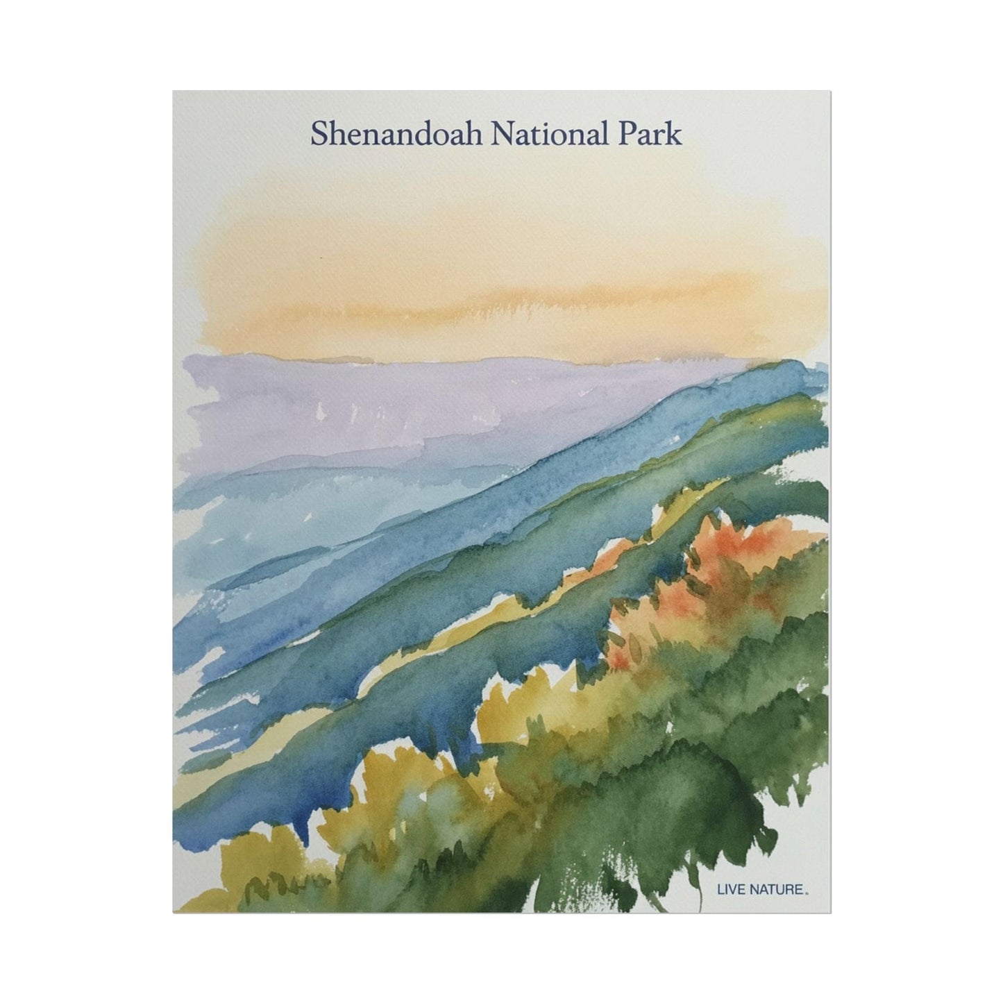 Shenandoah National Park Watercolor Art Print
