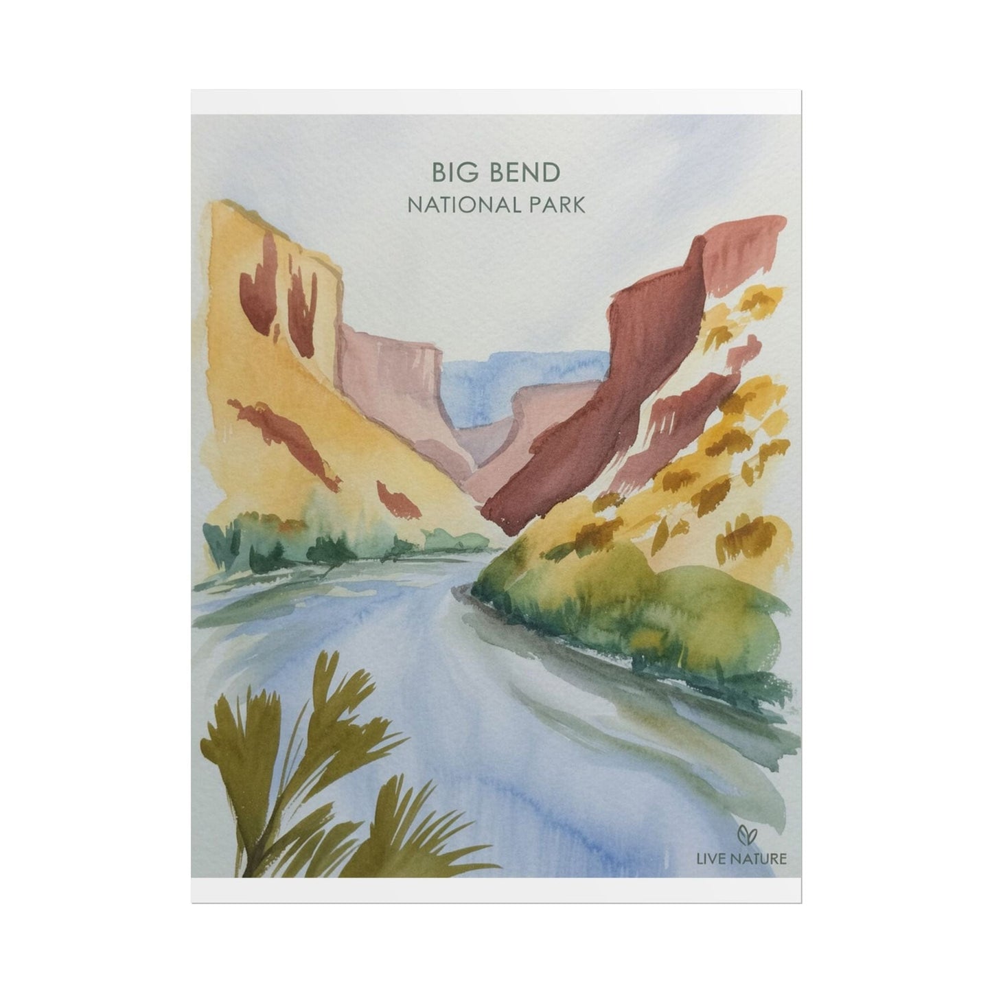 Big Bend National Park Watercolor Art Print