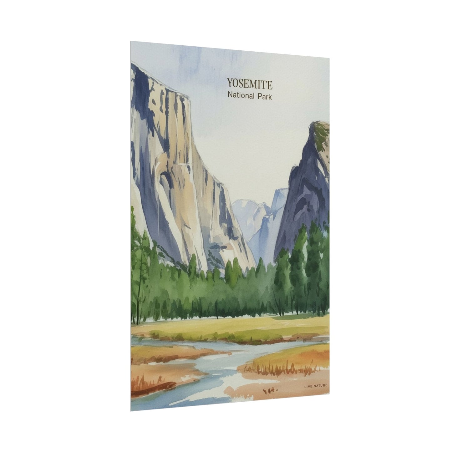 El Capitan Yosemite Watercolor Art Print