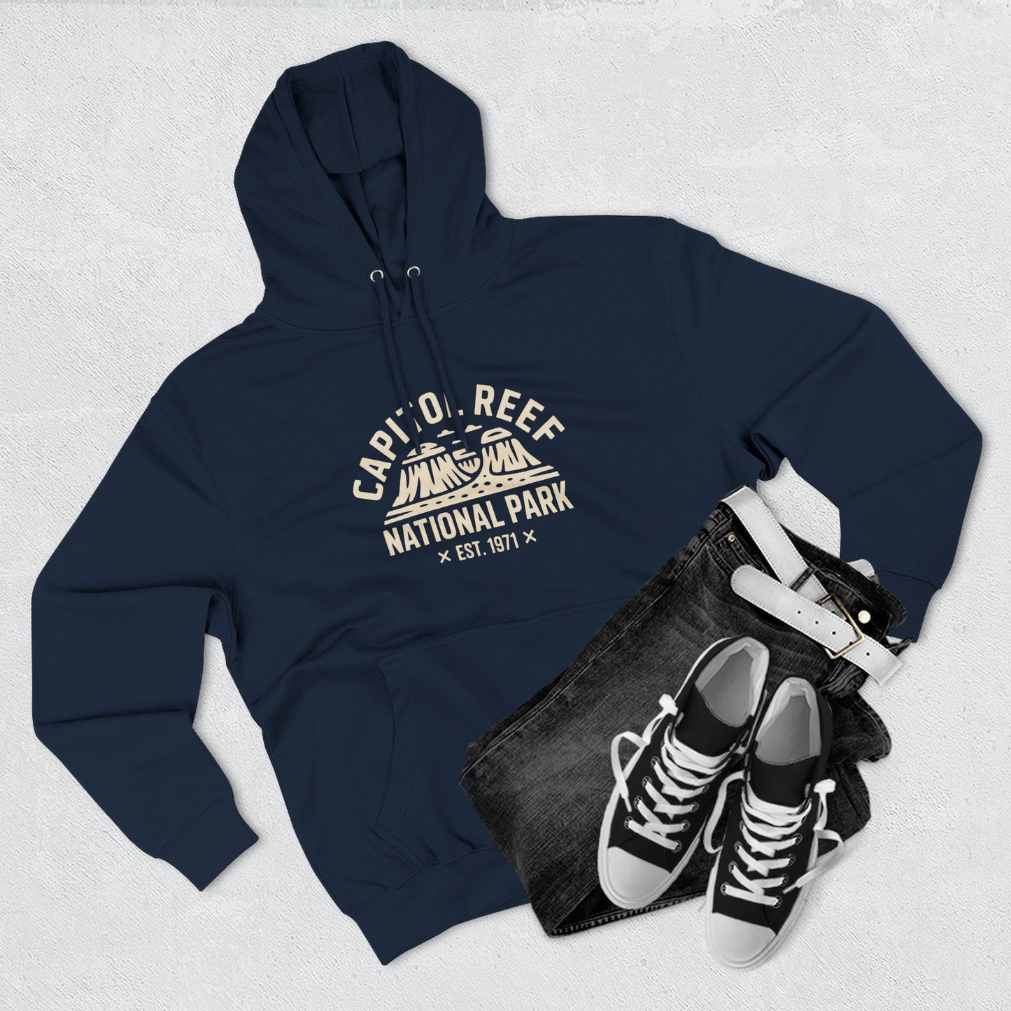 Capitol Reef National Park Fleece Hoodie White