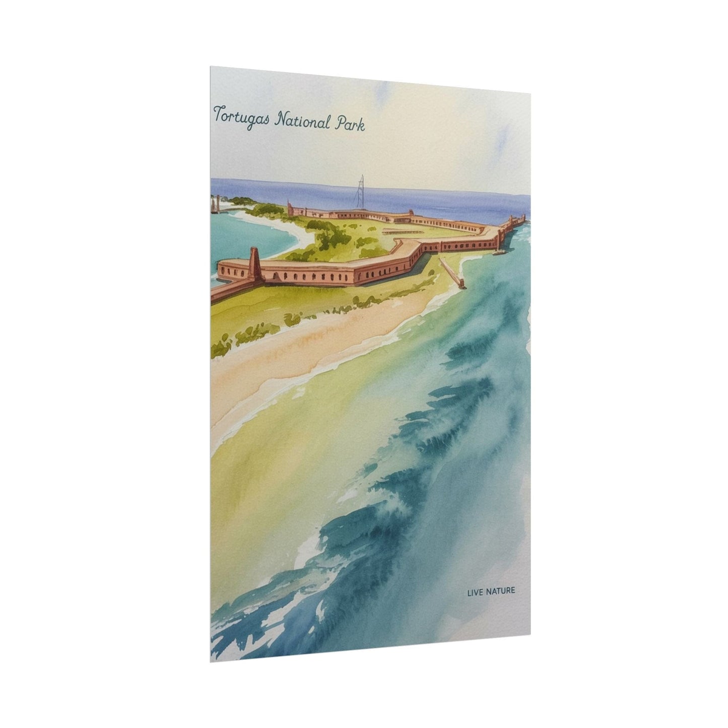 Dry Tortugas National Park Watercolor Print Poster
