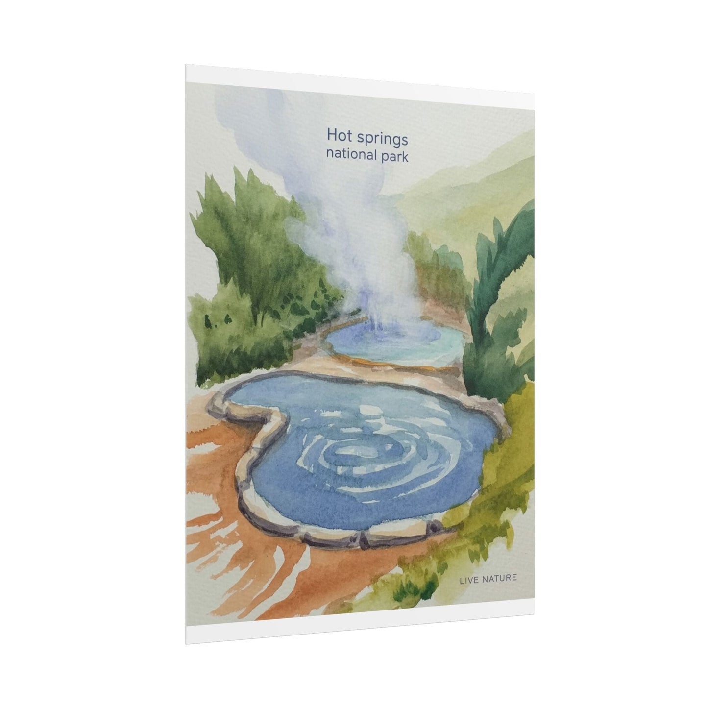 Hot Springs National Park Watercolor Print