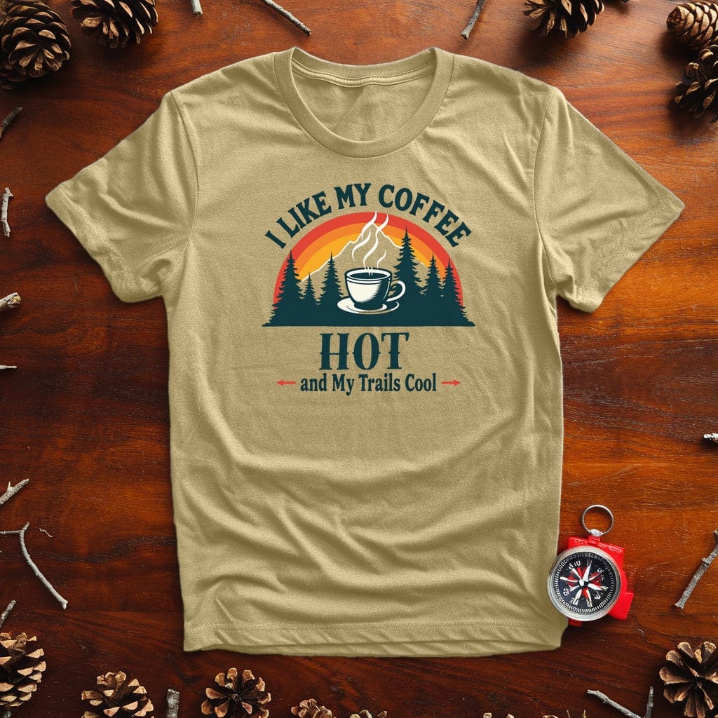 "Hot Coffee, Cool Trails" Adventure T-Shirt - Live Nature