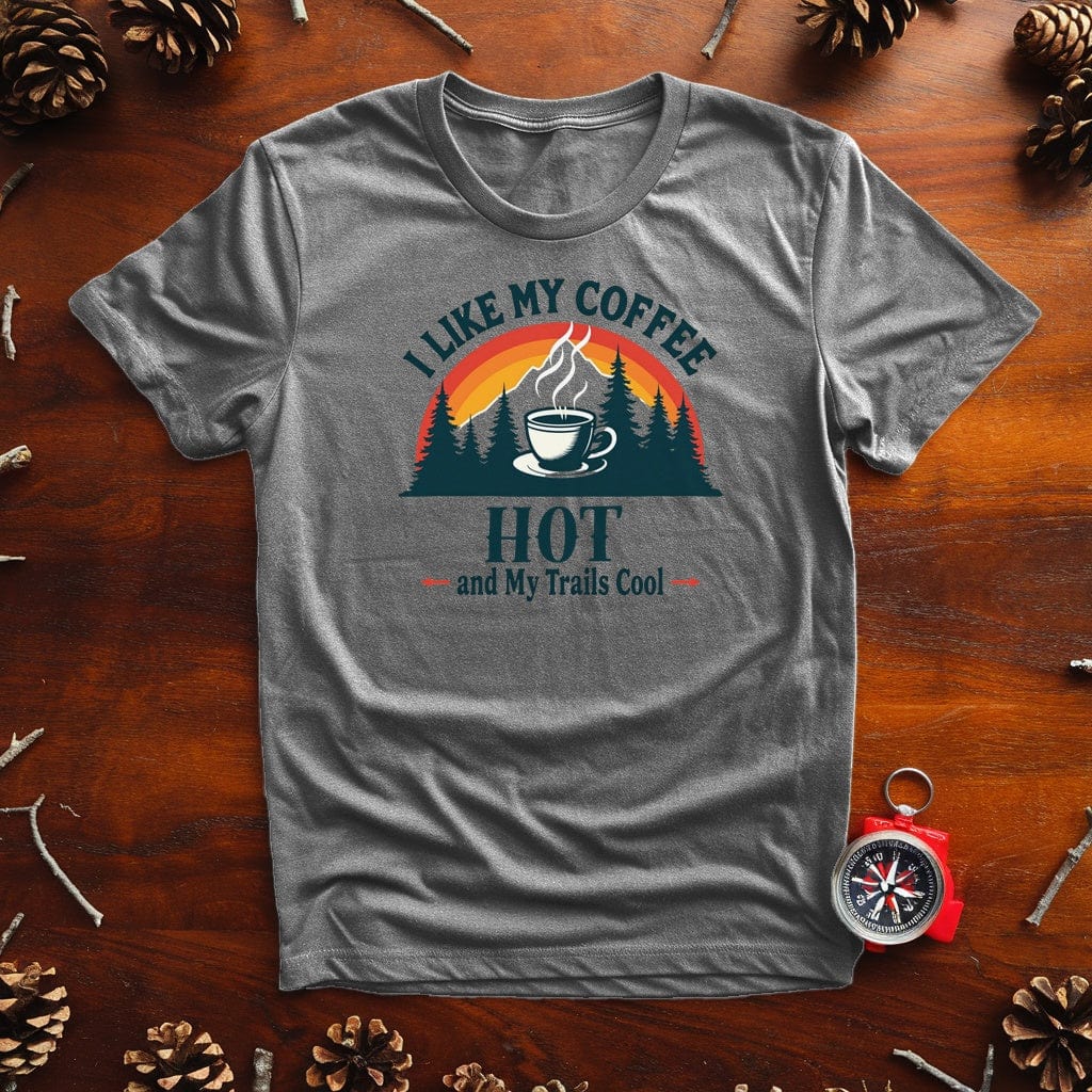 "Hot Coffee, Cool Trails" Adventure T-Shirt - Live Nature