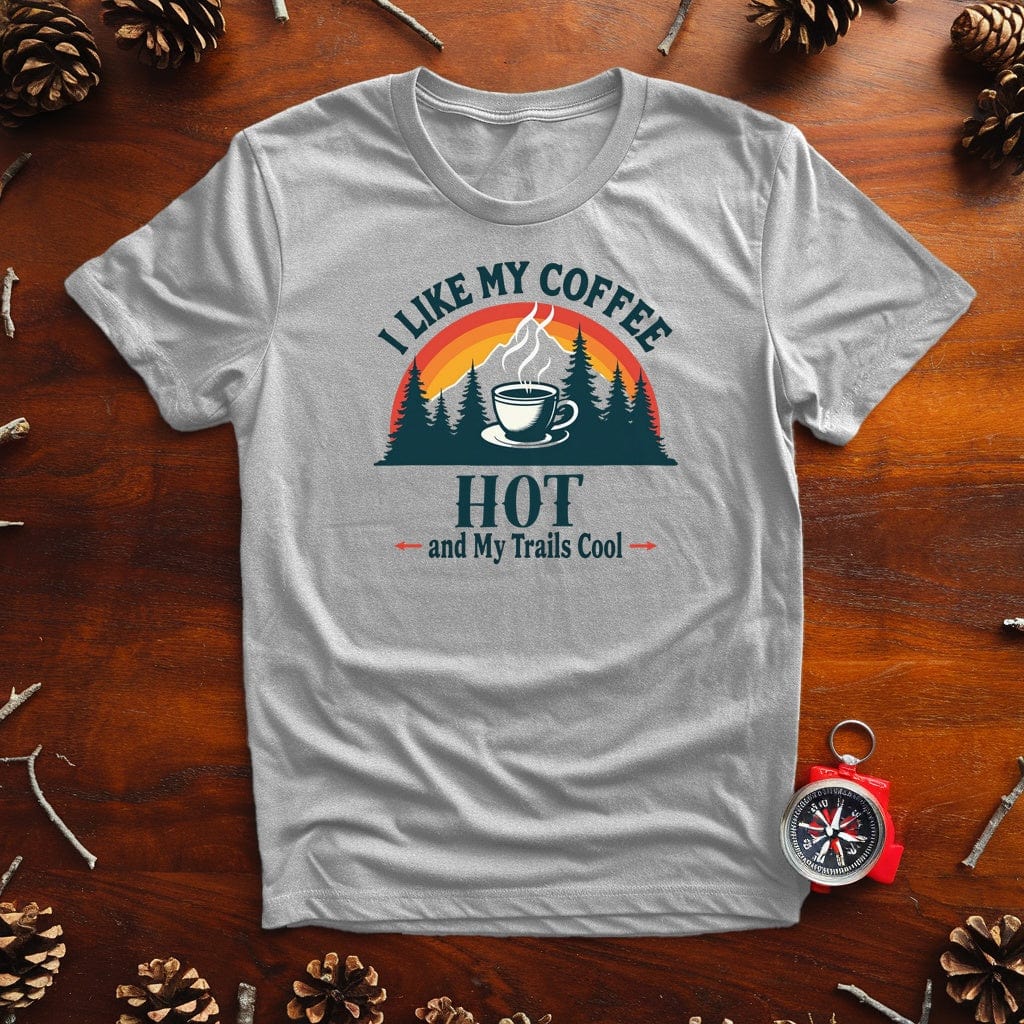 "Hot Coffee, Cool Trails" Adventure T-Shirt - Live Nature