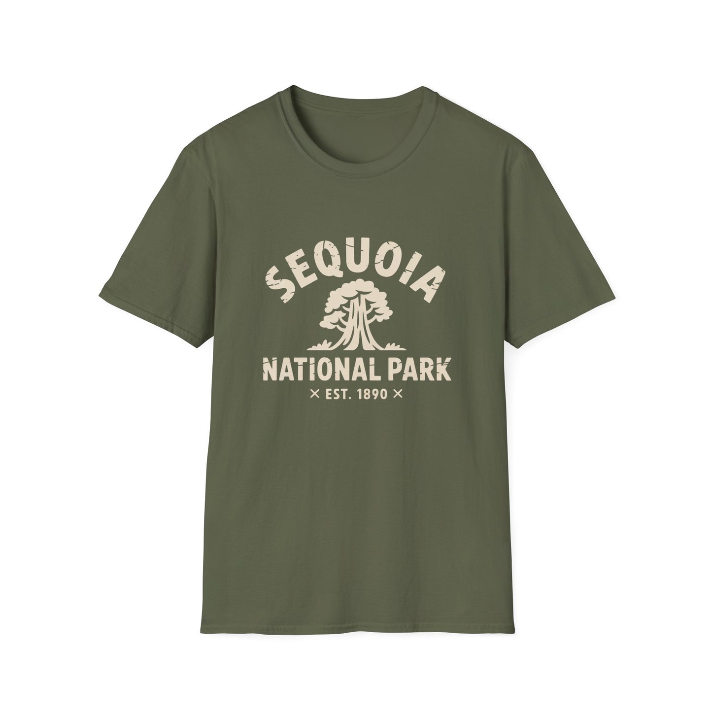 Sequoia National Park Logo T-Shirt - White Cotton