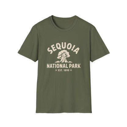 Sequoia National Park Logo T-Shirt - White Cotton