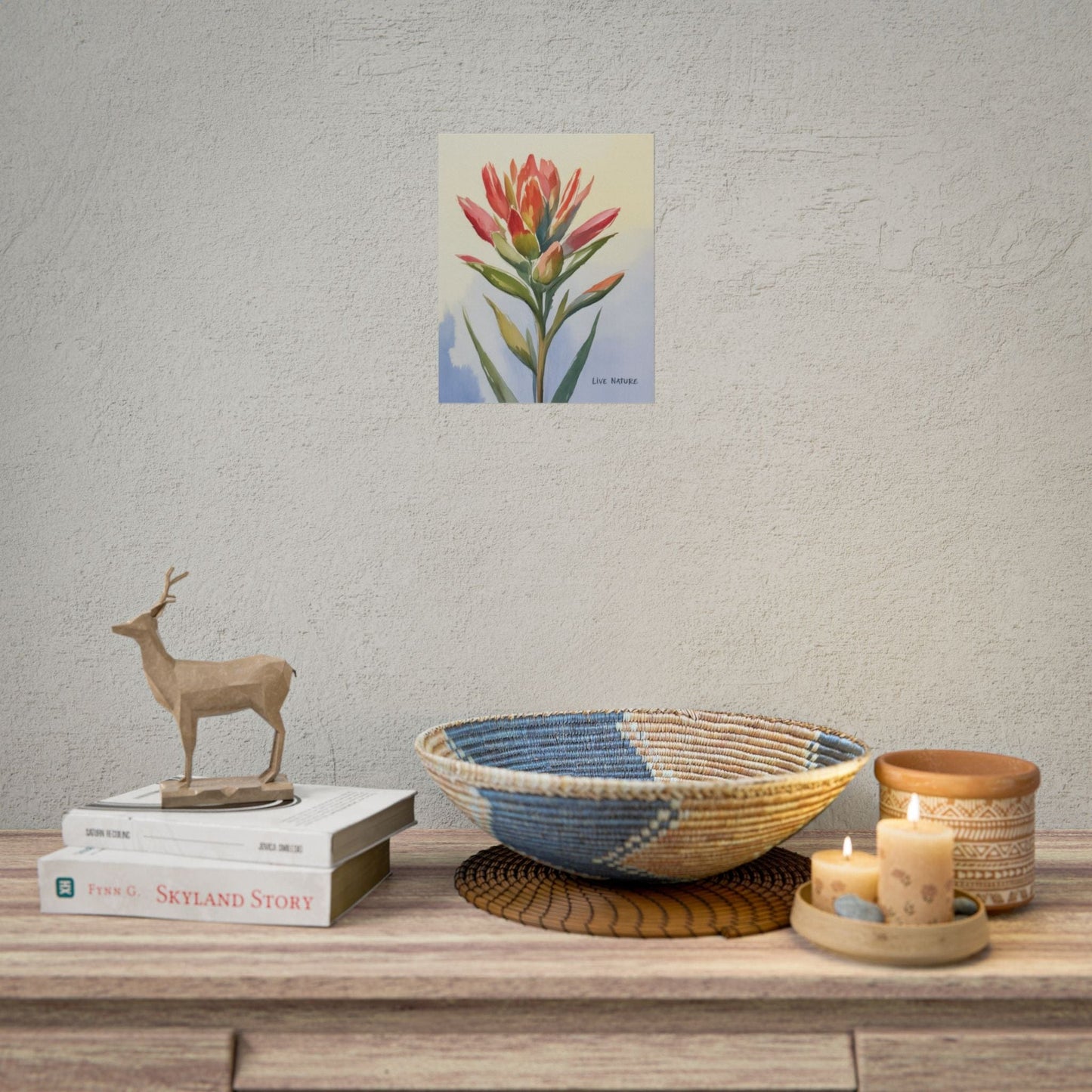 Indian Paintbrush Watercolor Art Print 'Live Nature