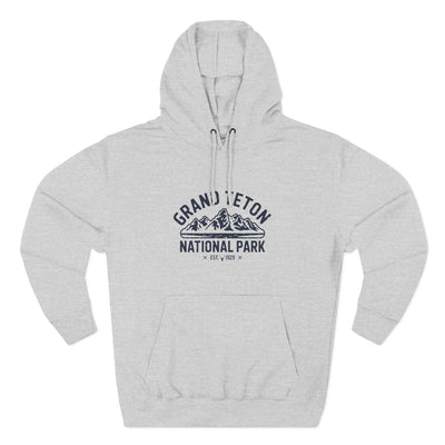 Grand Teton National Park Fleece Hoodie White