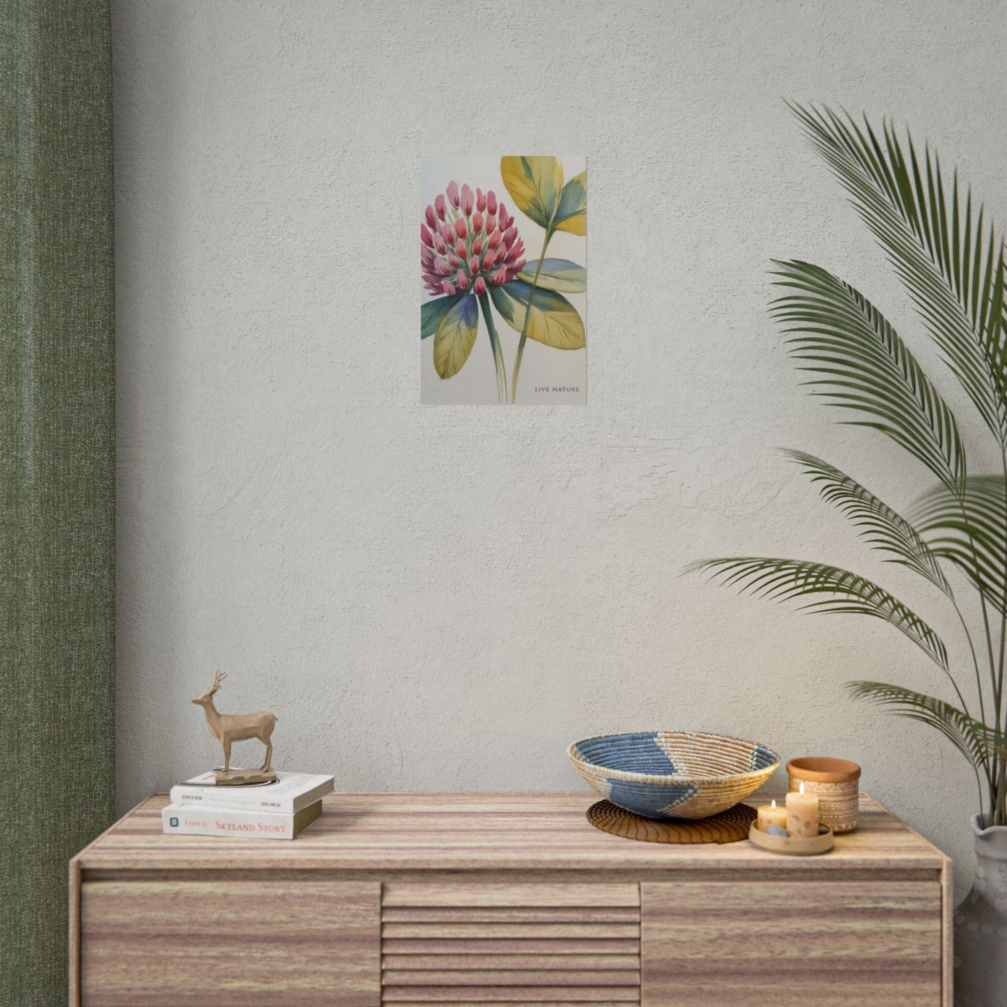 Red Clover Botanical Art Print 'Live Nature' Design