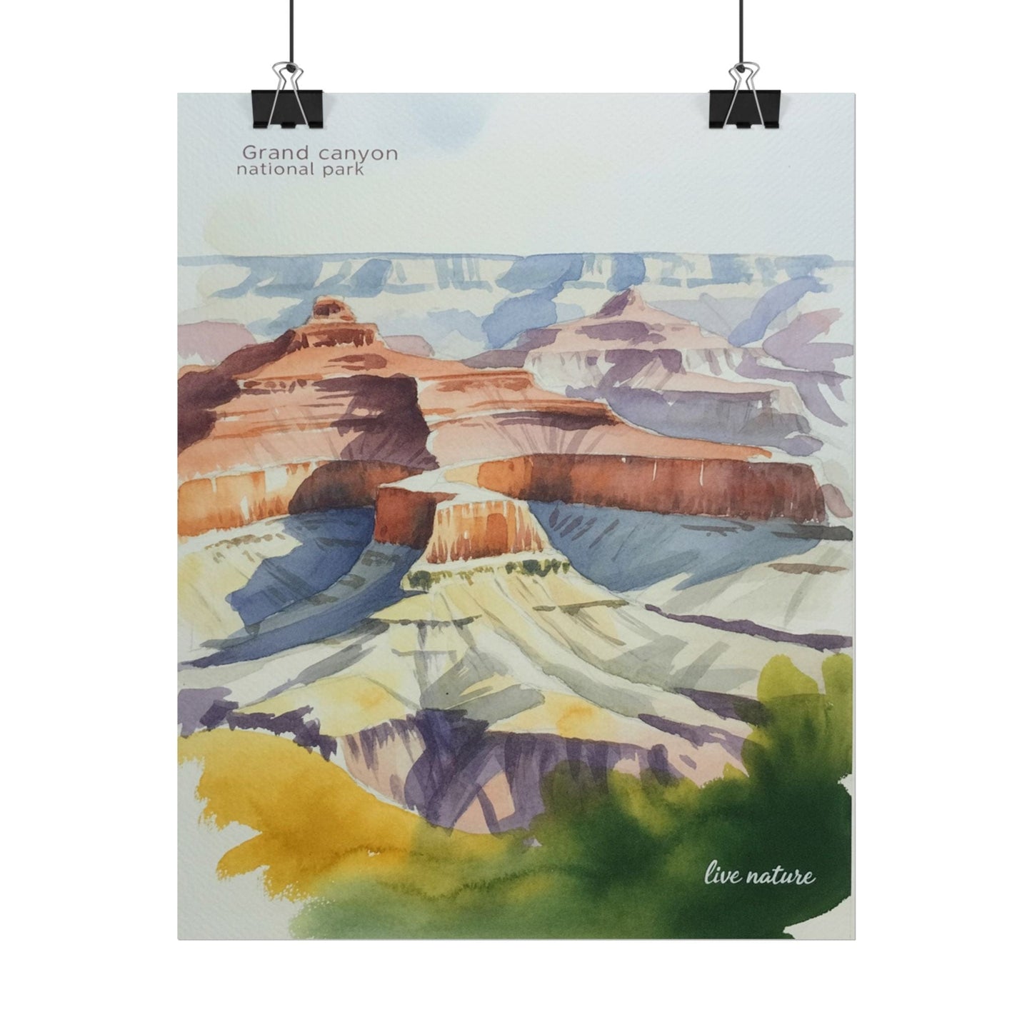 Grand Canyon National Park Watercolor Art Print