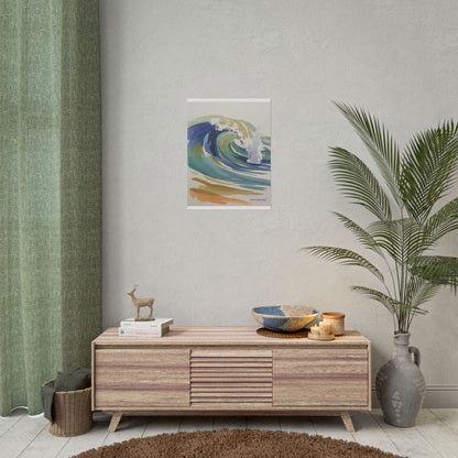 Wave Watercolor Art Print 'Live Nature' Design