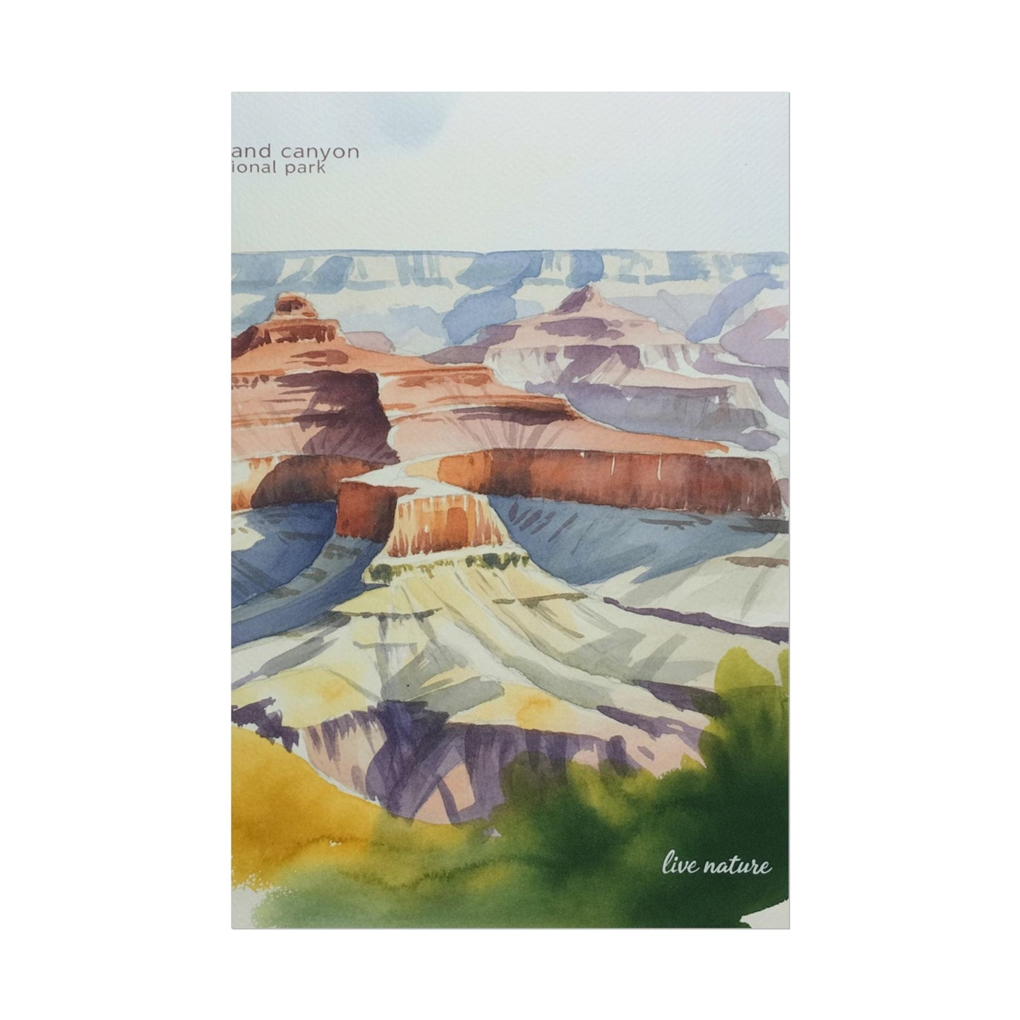 Grand Canyon National Park Watercolor Art Print