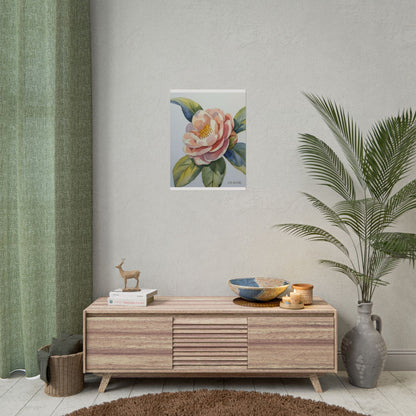 Camellia Flower Watercolor Art Print 'Live Nature