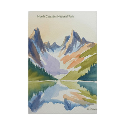 North Cascades National Park Watercolor Art Print
