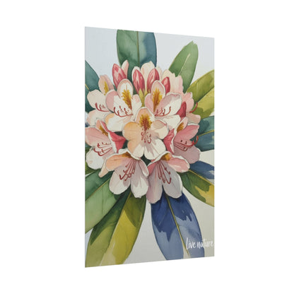 Rhododendron Blossom Watercolor Print 'Live Nature