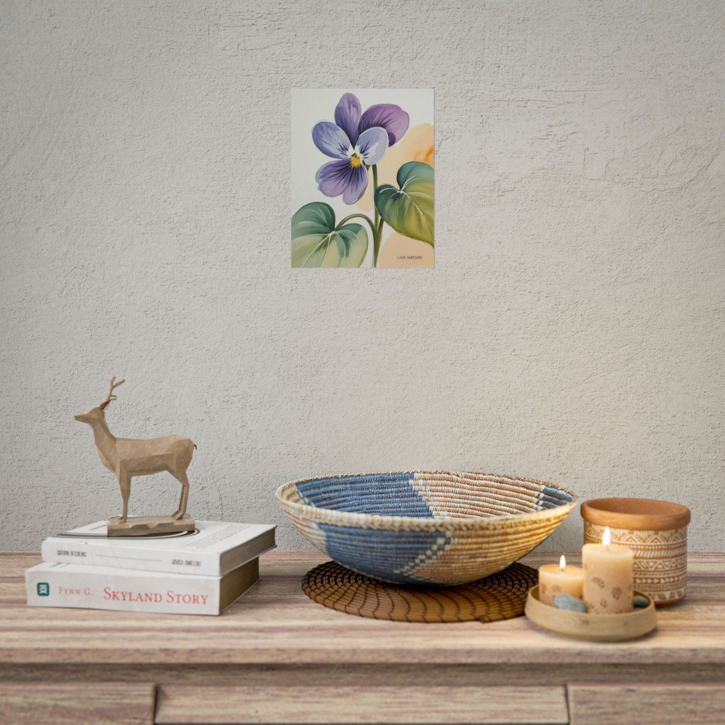 Prairie Violet Botanical Art Print - Live Nature Design