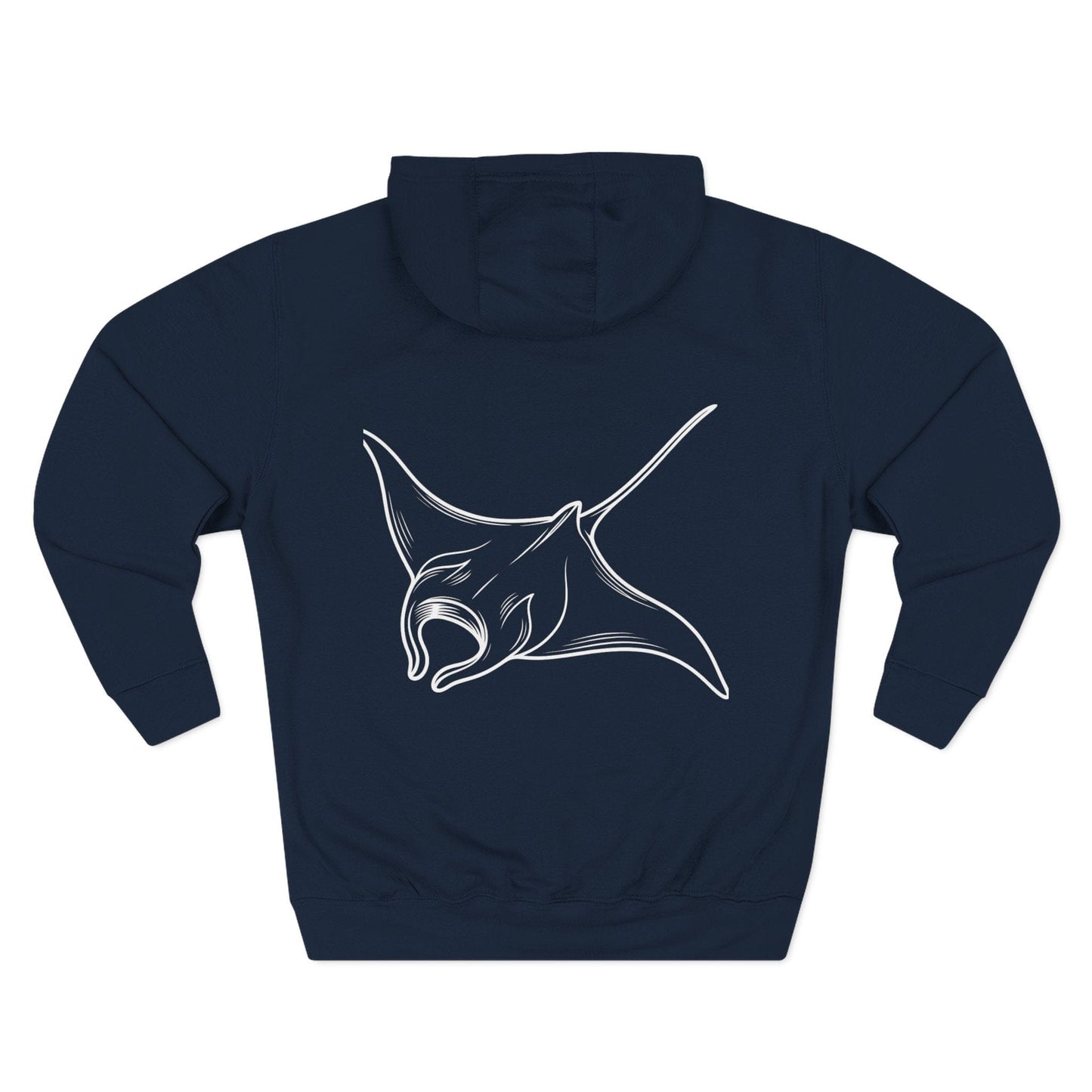 Three-Panel Fleece Hoodie - 0002_1_a-stylized-illustration-of-a-singular-ma_5xIJdV7RSOOvLbCunHjJZA_XCEp0Th7R_6KMWbxQTEitg (Front+Back) - Three-Panel Fleece Hoodie