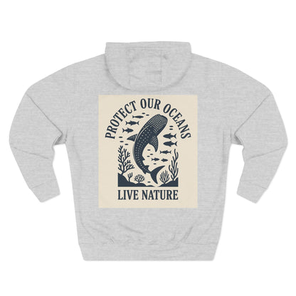 Three-Panel Fleece Hoodie