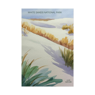 White Sands National Park Watercolor Art Print