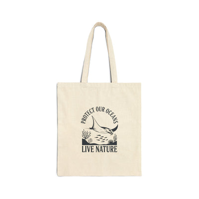 Cotton Canvas Tote Bag - dolphin (Front Only) - Cotton Canvas Tote Bag (Smart: Original on light)