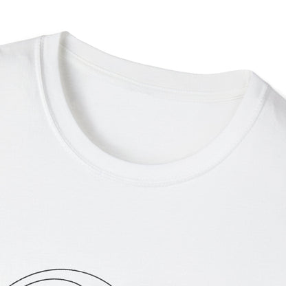 Unisex Softstyle T-Shirt - a-minimalist-line-drawing-of-a-single-do_5LtfkQX8SlOxTl-P1U7YGA_JMeHi1YwQcehrvB1Gi5giA (Front Only) - Unisex Softstyle T-Shirt (Smart: Original on light)
