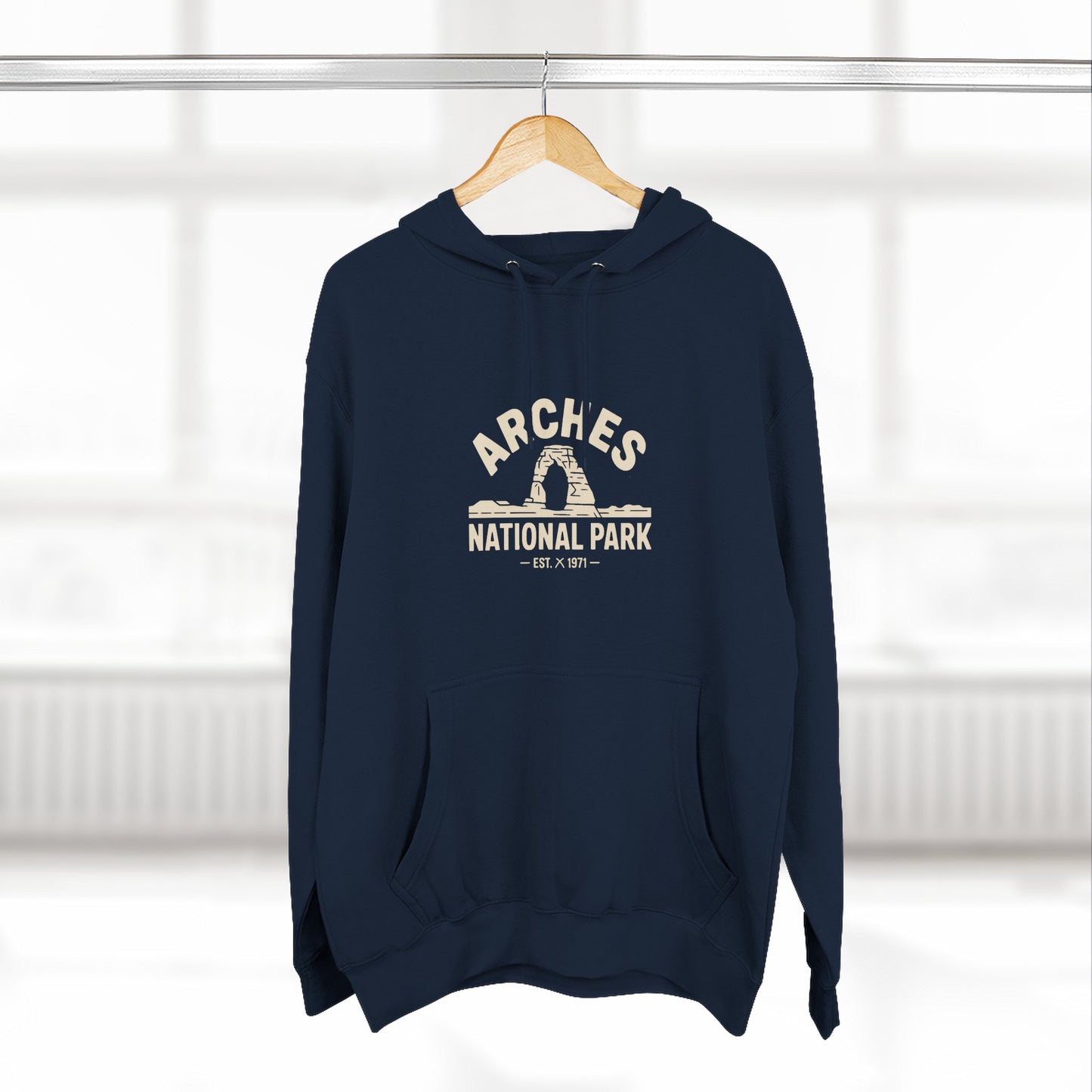 Arches National Park Graphic Fleece Hoodie White