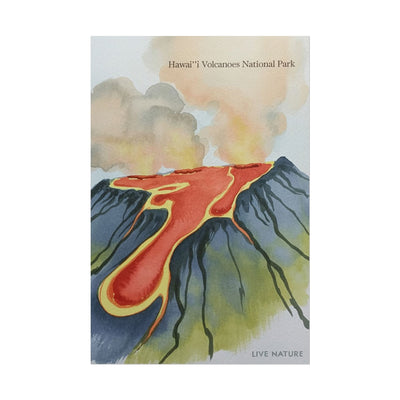 Hawai'i Volcanoes National Park Watercolor Poster