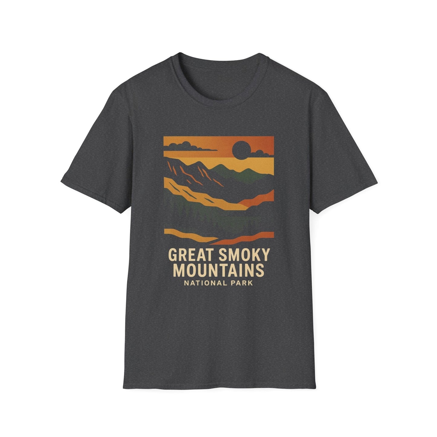 Unisex Softstyle T-Shirt - great smoky mountains (Front Only) - Unisex Softstyle T-Shirt