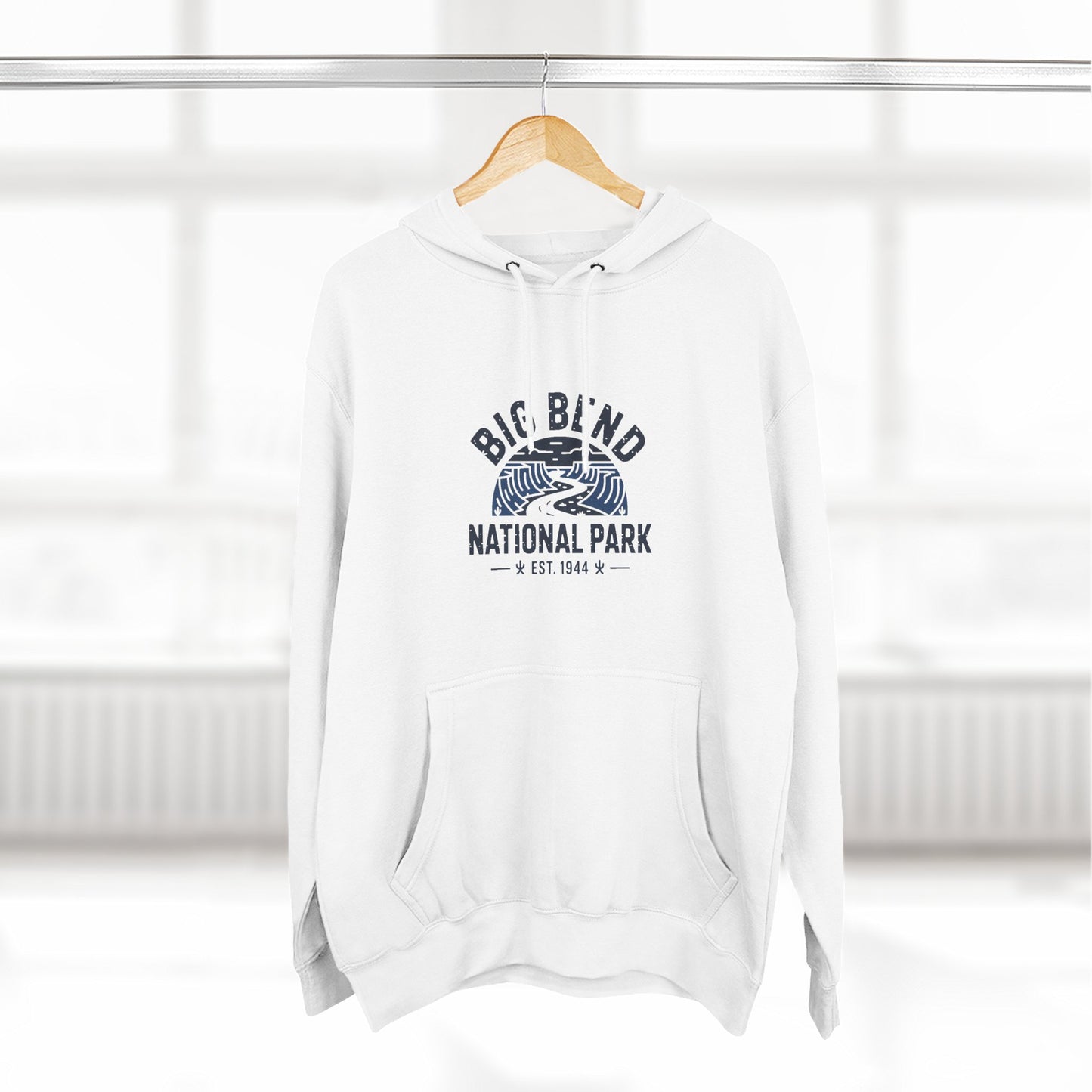 Big Bend National Park Fleece Hoodie White Design