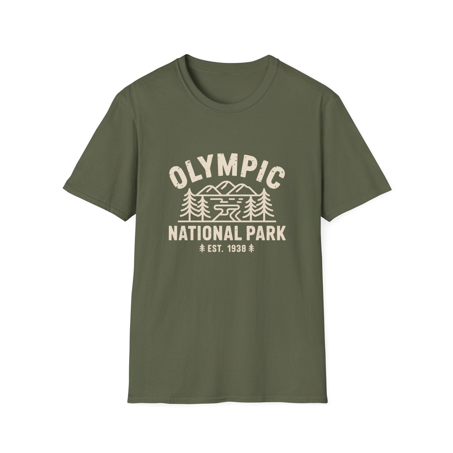 Olympic National Park Graphic Unisex T-Shirt White