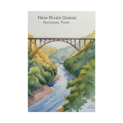New River Gorge Bridge Watercolor Art Print