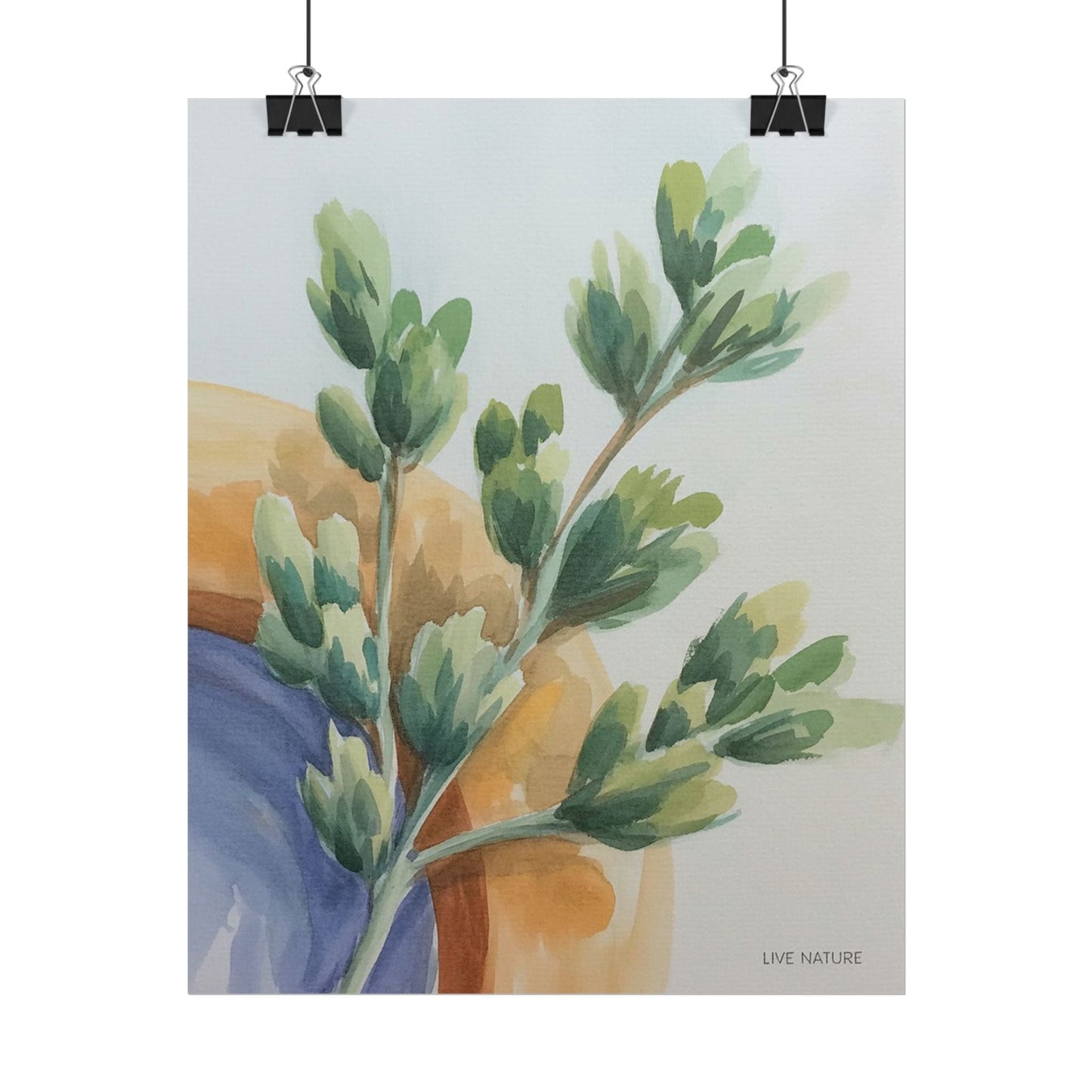 Live Nature Sagebrush Watercolor Art Print