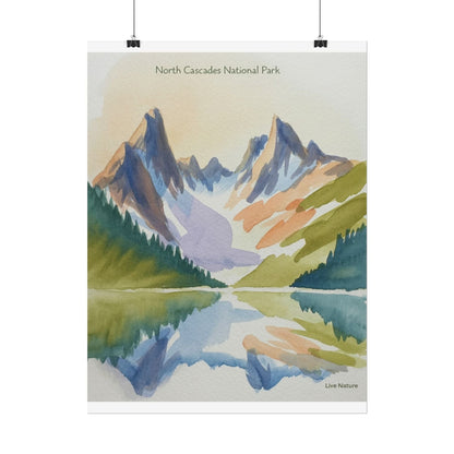 North Cascades National Park Watercolor Art Print
