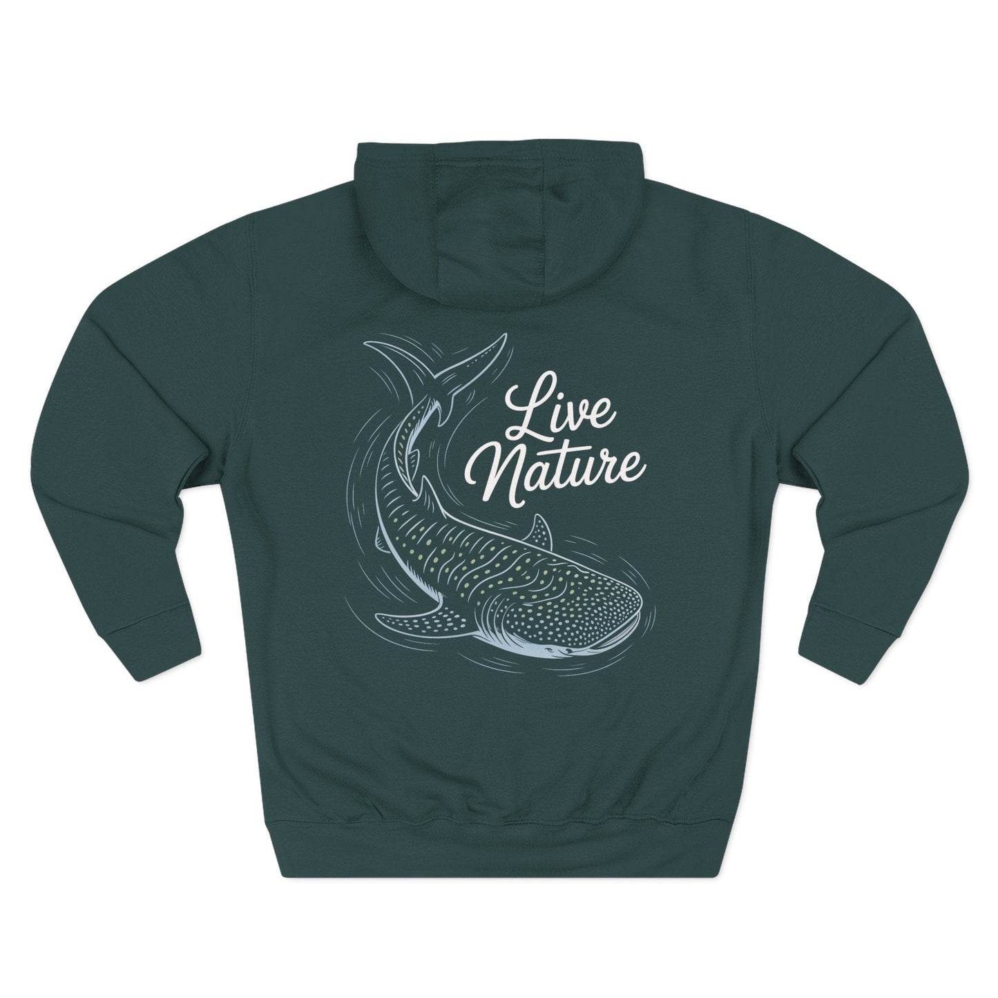 Three-Panel Fleece Hoodie - whale-shark-illustrated-in-detailed-line_Of-5SSVoQgeBa10qDYI01Q_dXOireTdRC-3Ogud4qGA3w (Front+Back) - Three-Panel Fleece Hoodie
