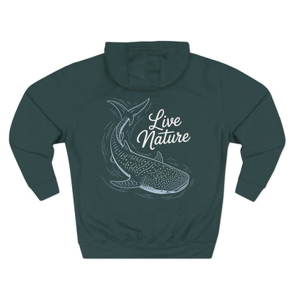 Three-Panel Fleece Hoodie - whale-shark-illustrated-in-detailed-line_Of-5SSVoQgeBa10qDYI01Q_dXOireTdRC-3Ogud4qGA3w (Front+Back) - Three-Panel Fleece Hoodie
