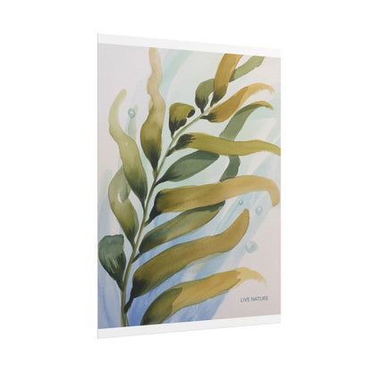 Live Nature Kelp Watercolor Print Poster