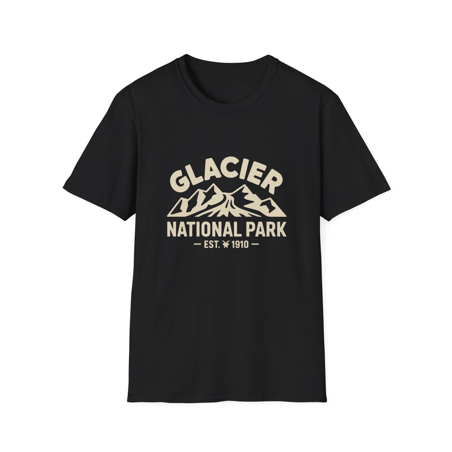 Glacier National Park Logo T-Shirt - White Cotton Tee
