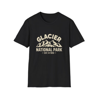 Glacier National Park Logo T-Shirt - White Cotton Tee