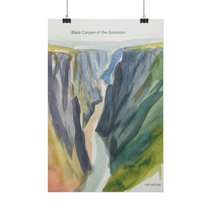 Black Canyon of the Gunnison Watercolor Art Print