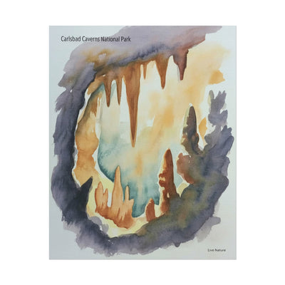 Carlsbad Caverns Watercolor Print Fine Art Poster