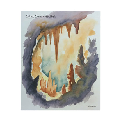Carlsbad Caverns Watercolor Print Fine Art Poster